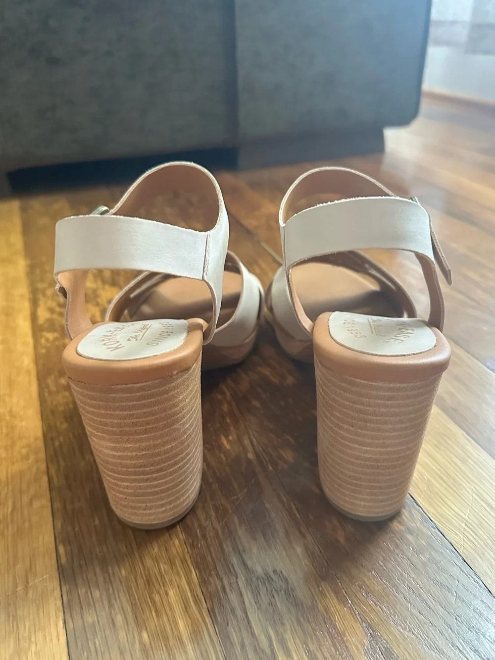 Kork-Ease Hutton Leather Block Heel Sandals
